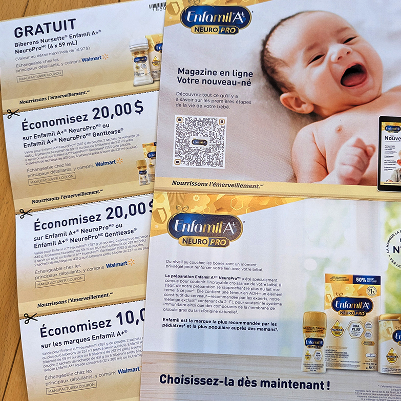 échantillons Enfamil